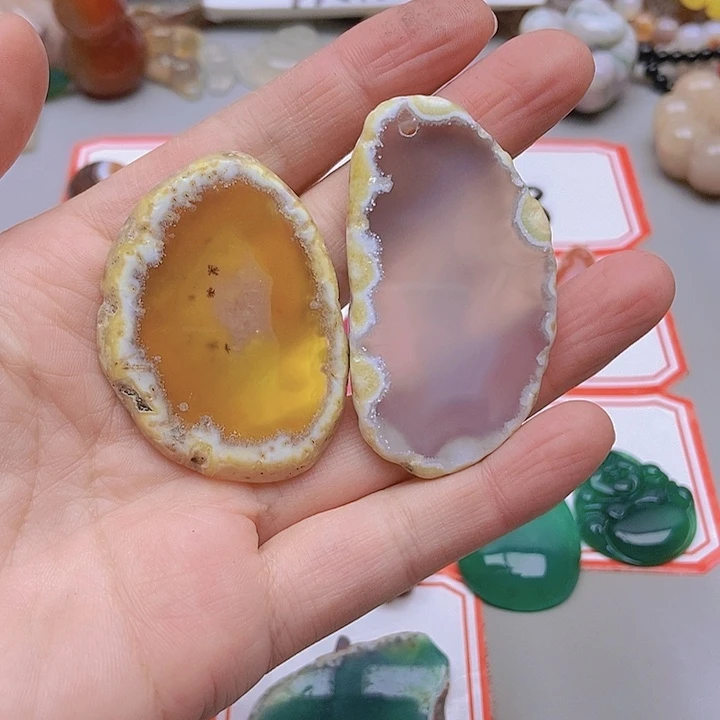 【闪购商品】未镶嵌玛瑙/玉髓珠宝半成品娃**a