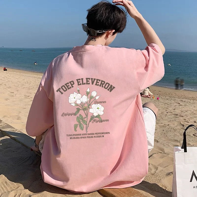 美式潮牌纯棉男装短袖t恤夏季潮流休闲宽松印花半袖青少年上衣ins