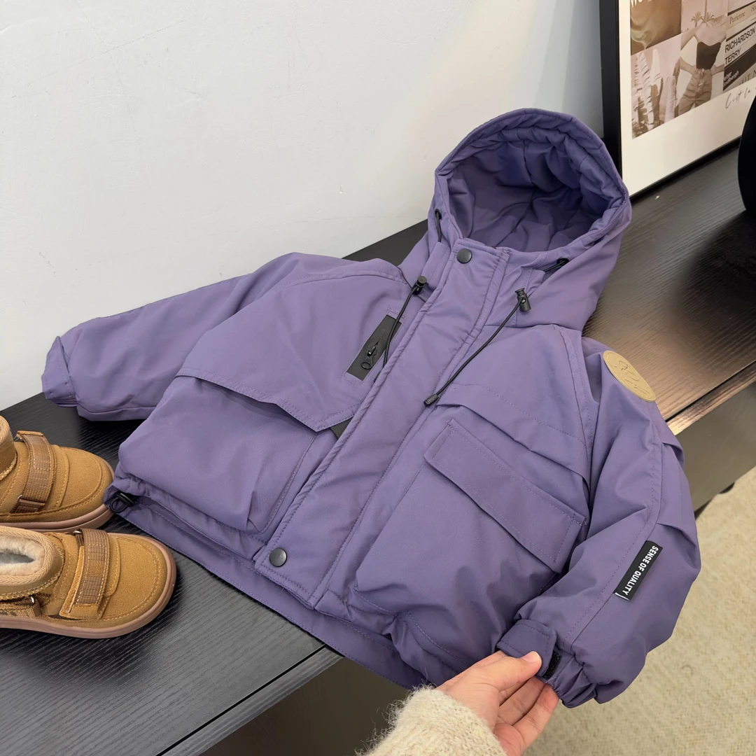 男童棉衣外套冬款加绒2025新款冬季夹克宝宝冬装小童保暖棉服服外