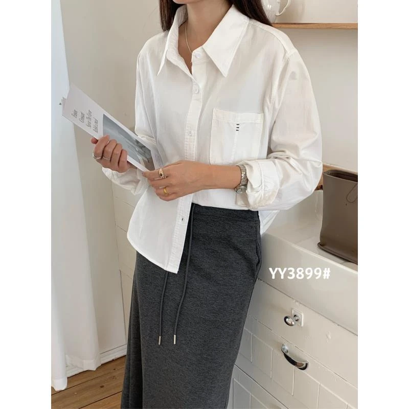 YY3899休闲时尚简约衬衣衬衫休闲百搭女士衬衫