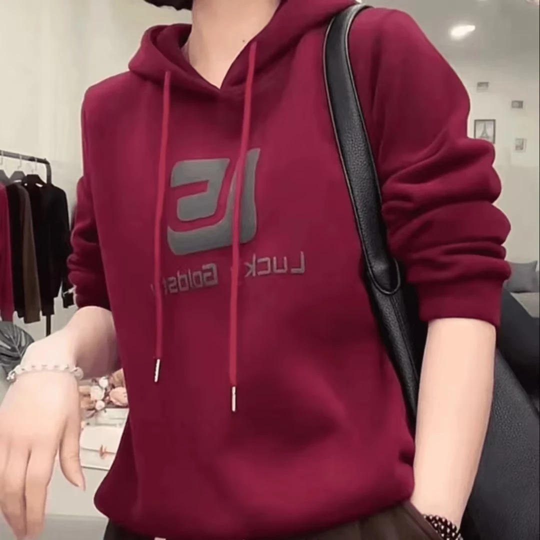 爆款春秋连帽上衣卫衣薄款减龄洋气时尚休闲显瘦女装中年妈妈装