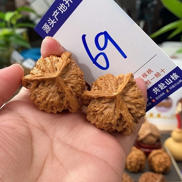 文玩核桃把件37天然盘山矮桩奔69号