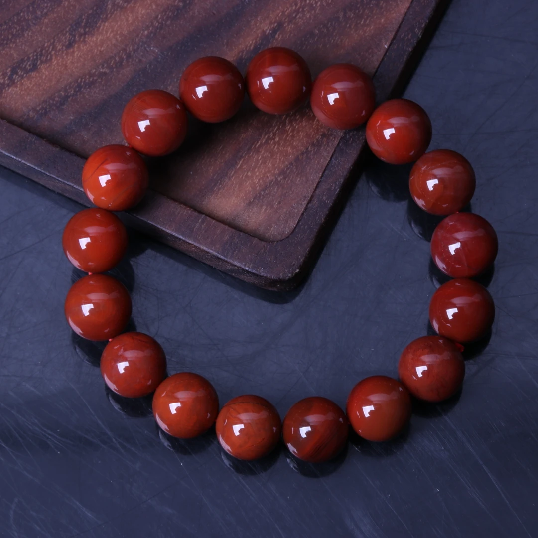 精美南红玛瑙瓦西圆珠手串一条A277