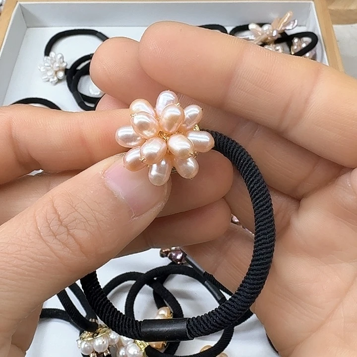 淡水珍珠发饰银S925镶嵌