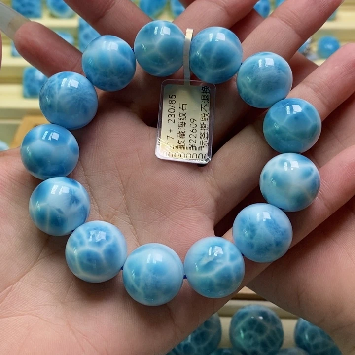 针钠钙石（海纹石）未镶嵌手链