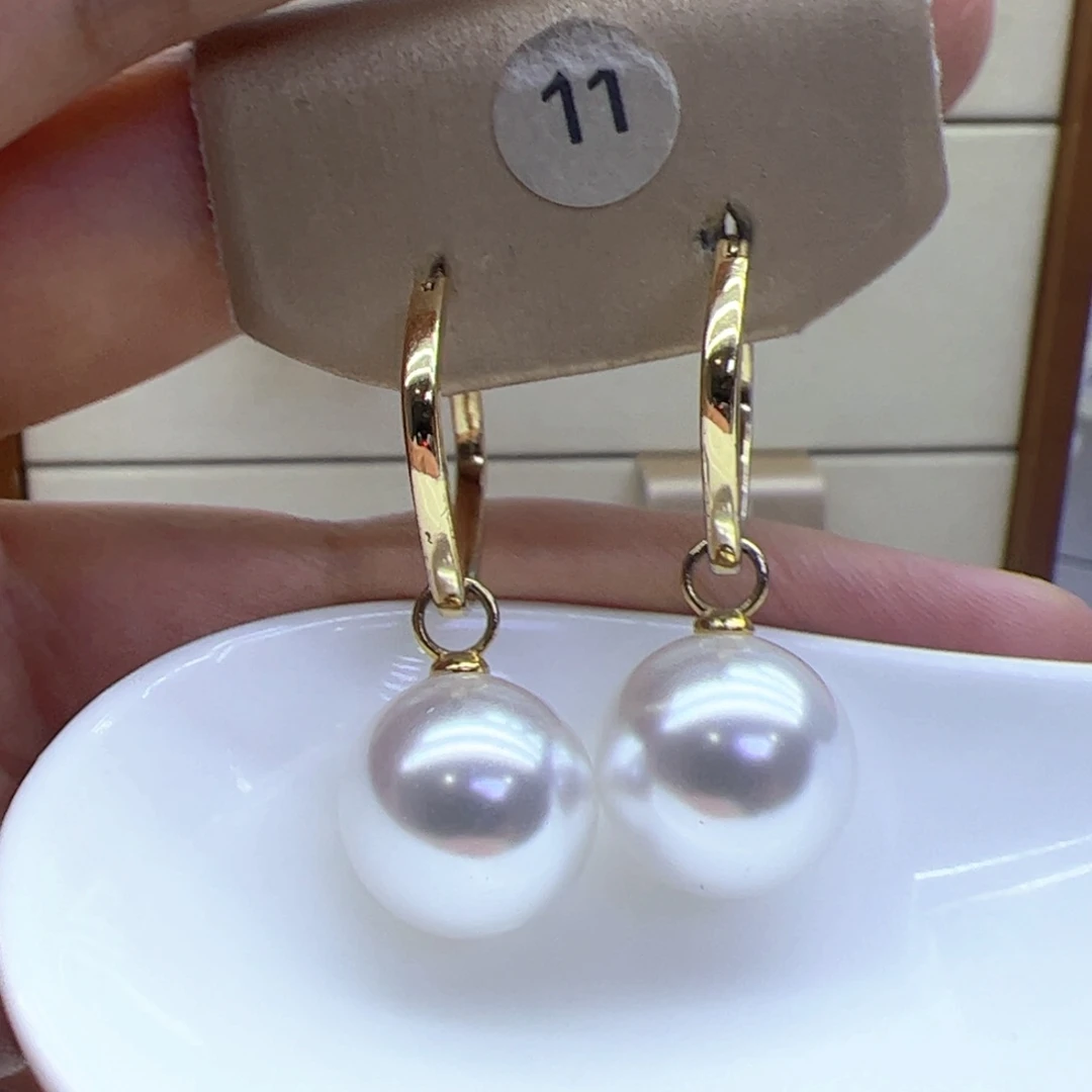 银S925镶嵌淡水珍珠耳饰