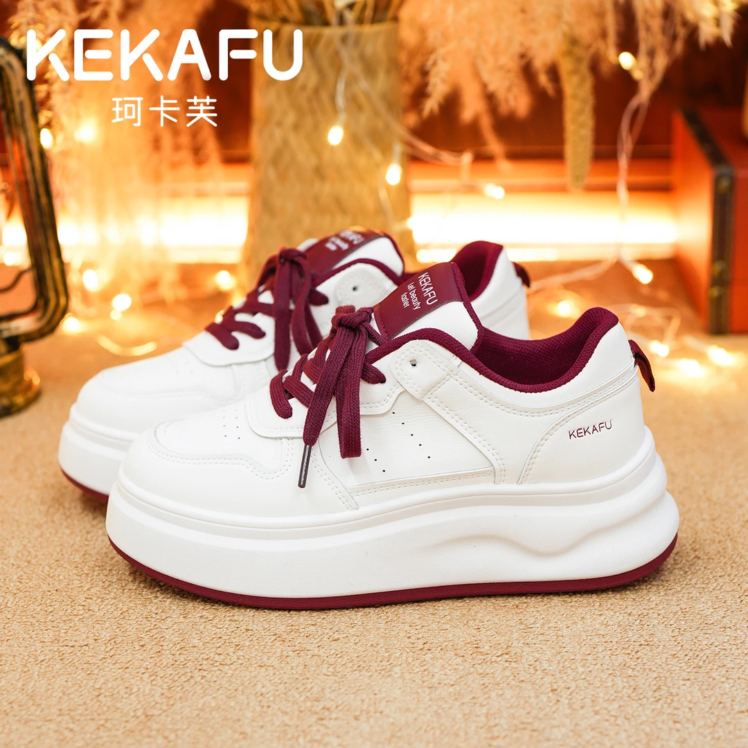 KEKAFU/珂卡芙爆款学生小白鞋2025新款时尚欧若风韩版潮流板鞋女