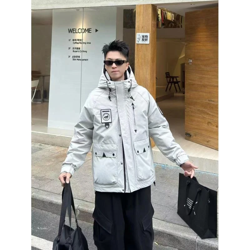 极寒高定百搭户外工装韩版冲锋衣外套#51014