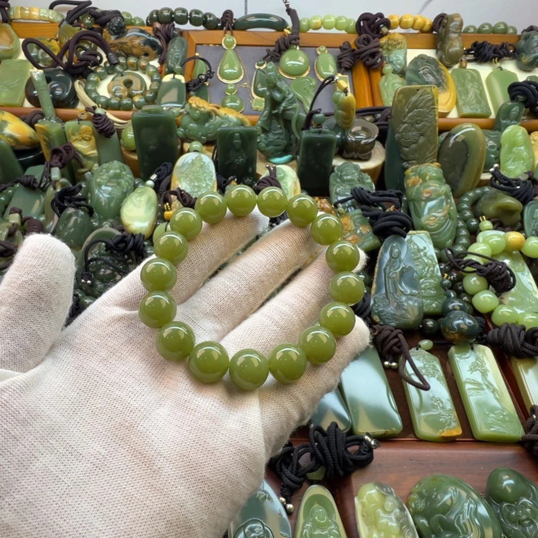 岫岩老玉（透闪石质玉）未镶嵌手链