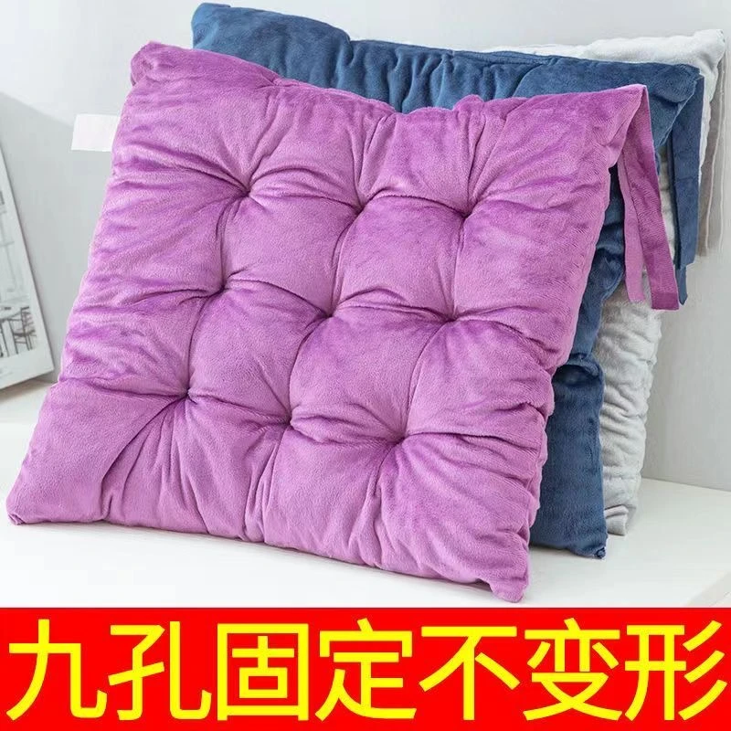 爆款加厚短毛绒坐垫适用于办公室桌椅四季通用防滑舒适汽车坐垫