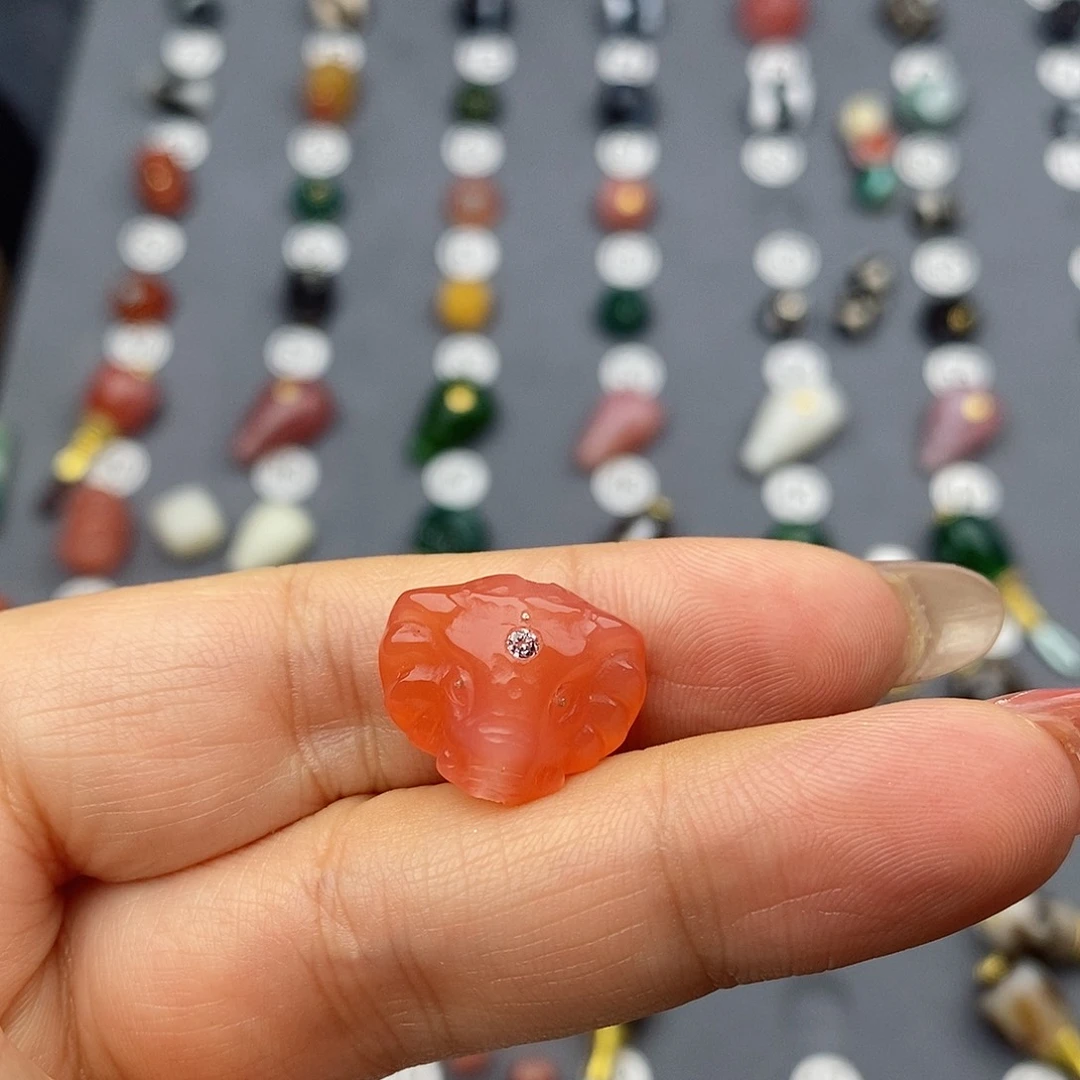 玛瑙/玉髓饰品合金闷****男