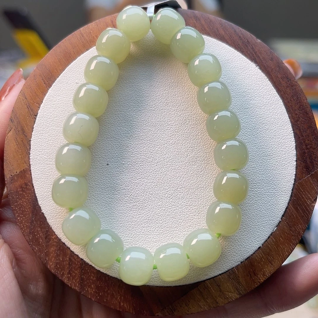 和田玉未镶嵌手串H13卡9*10