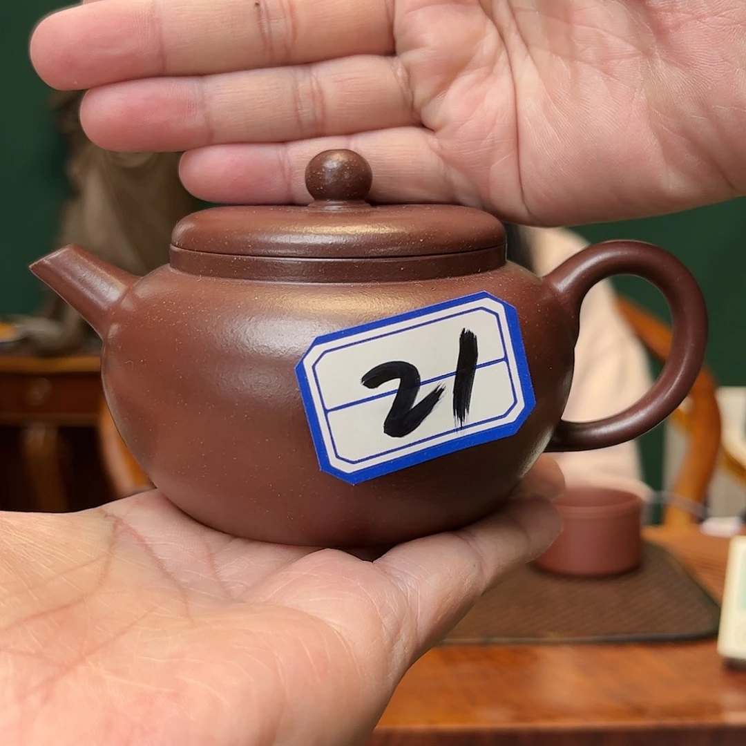 紫砂茶壶半手平盖
