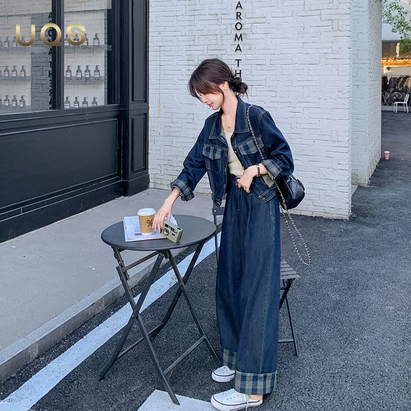 UQS老钱风高级感两件套套装2025秋季新款时尚减龄松弛感女装套装