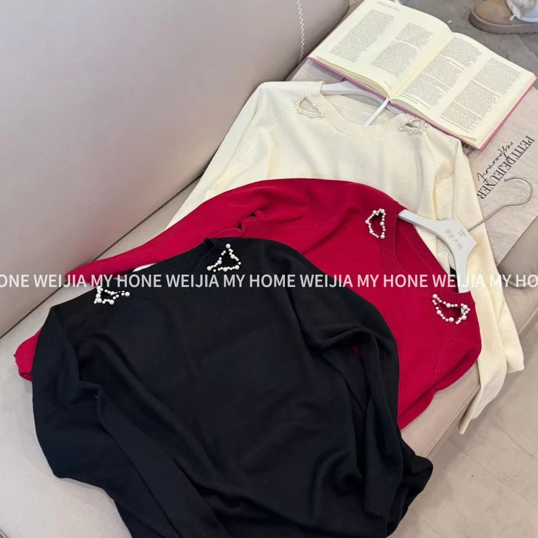 【WJ】春款 石 5023 三色针织上衣（均码）