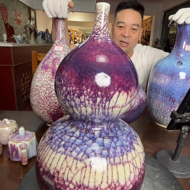 海***号牛家钧窑牛自恒老师钧瓷瓶