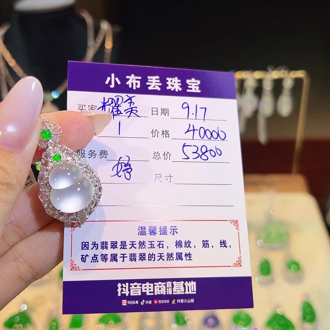 耀***孟吊坠(不含链)18K金镶嵌翡翠翡翠