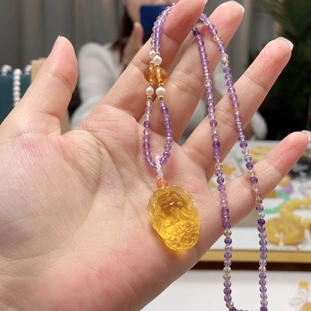 未镶嵌琥珀裸石琥珀吊坠