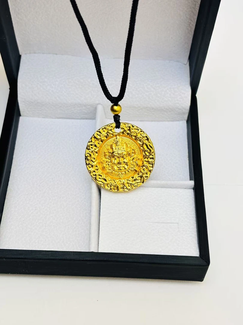 合金吊坠 合金吊坠吉言黄财神古法经典男女时尚吊坠