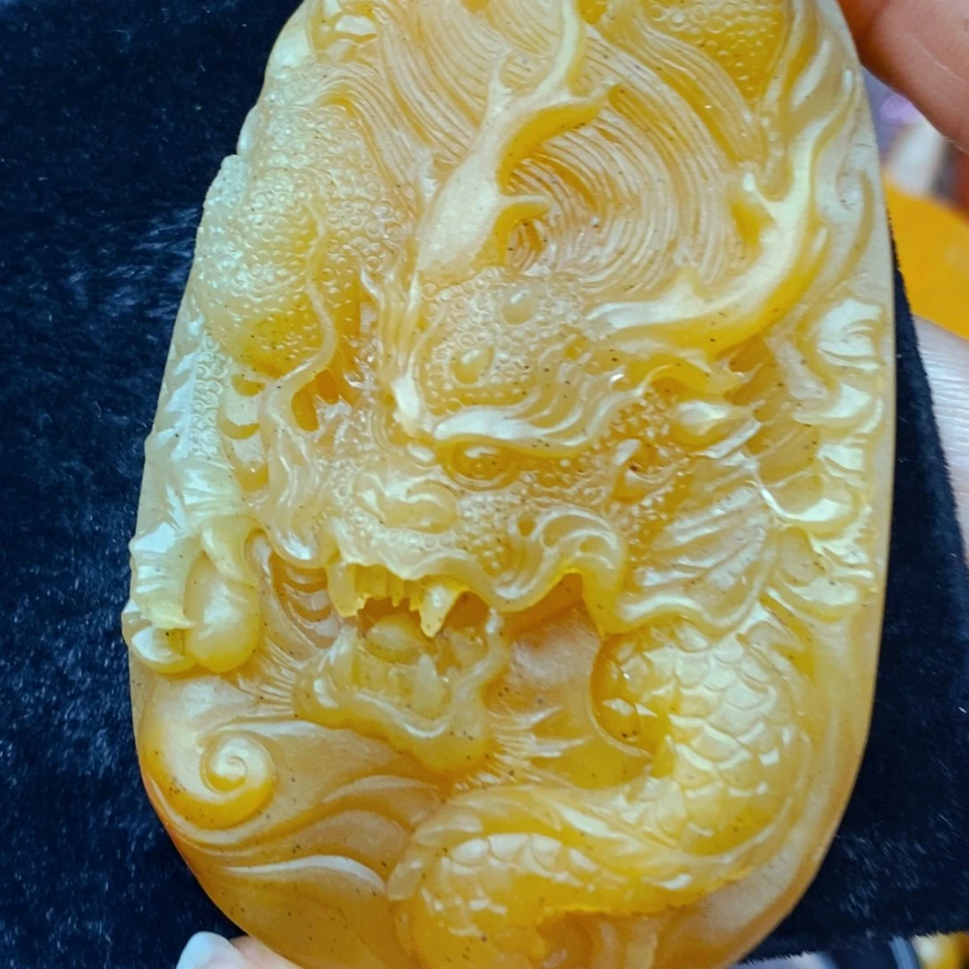 合金石英质玉（黄龙玉）珠宝半成品