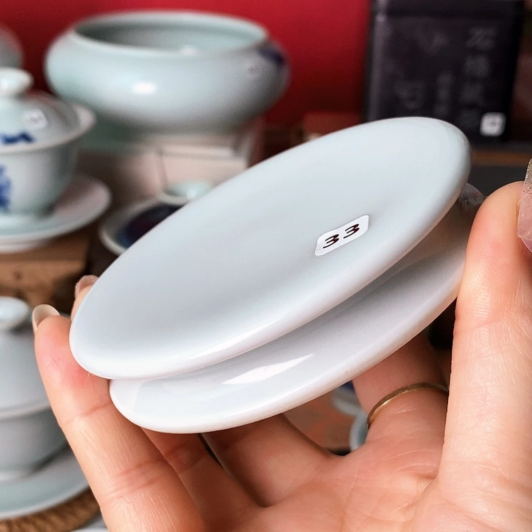 开播宠粉浮力天予窑玉青釉产品杯垫