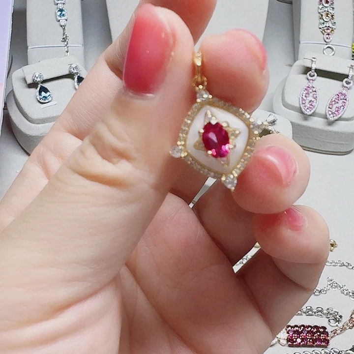 吊坠925银合成立方氧化锆