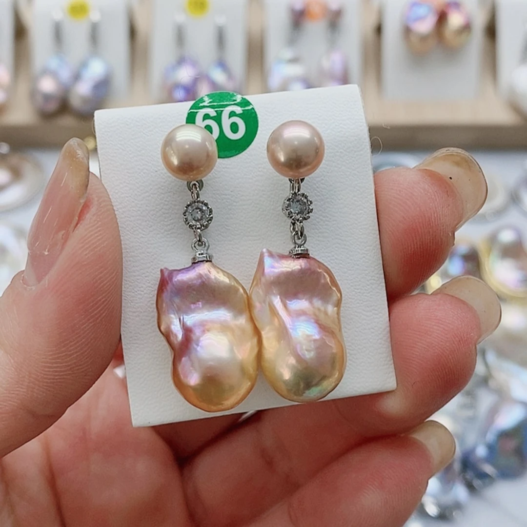 【闪购商品】淡水珍珠耳饰银S925镶嵌