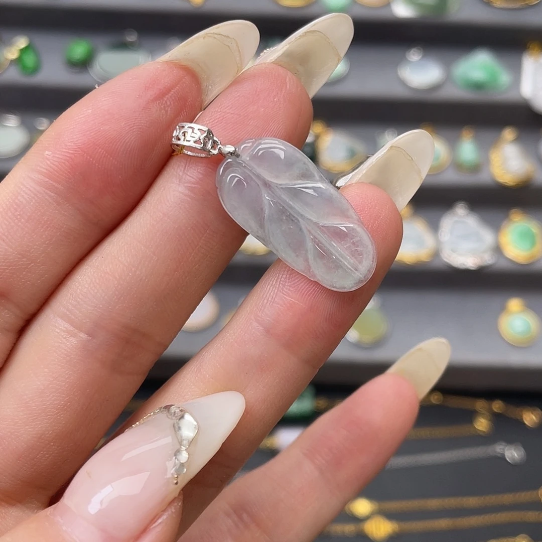 翡翠银S925镶嵌吊坠(不含链)