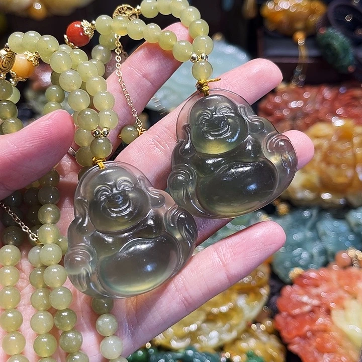 岫玉未镶嵌毛衣链