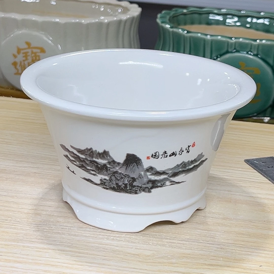 陶瓷绿植多肉微瑕花盆口径15*9