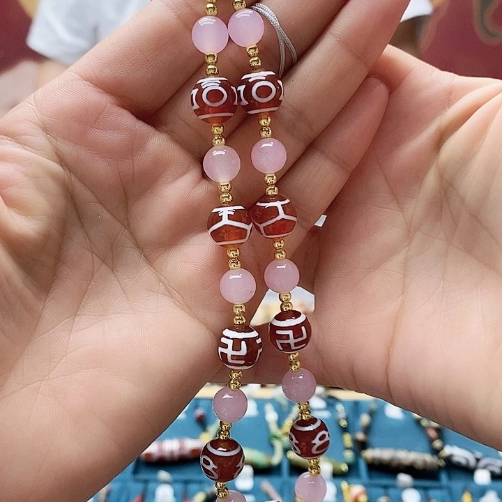 玛瑙/玉髓颈饰合金