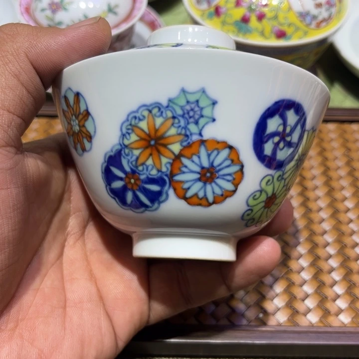 纯手绘精品盖碗杯