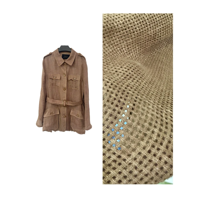【旅行者】25春老钱风狩猎装亚麻翻领外套松弛感低调奢华女夹克上衣