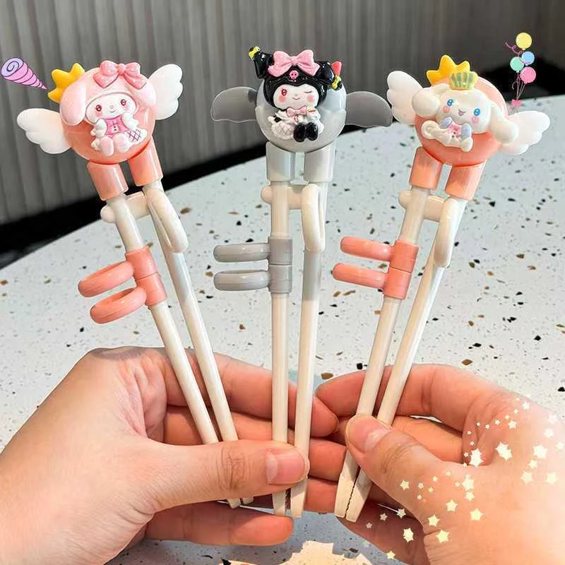 库洛米美乐蒂儿童筷子训练筷2-3岁4-6岁宝宝练习筷子辅助专用餐具