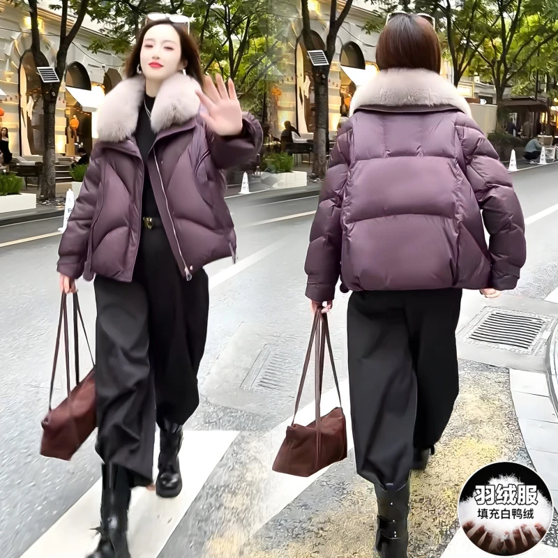 韩版时尚冬装女长款爆款女款2025新款秋冬气质真狐狸毛领羽绒服