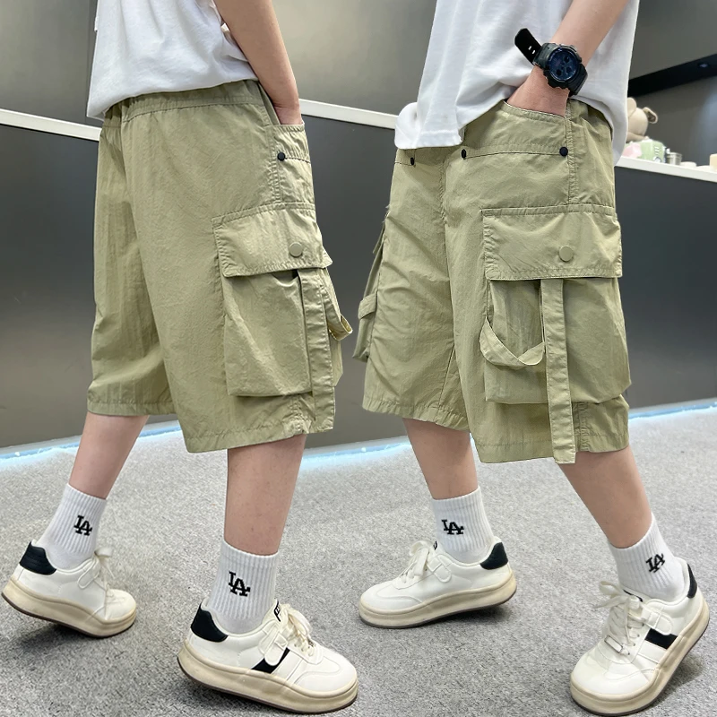 男童工装短裤夏装2025新款儿童夏季宽松薄款中大童休闲五分裤子潮