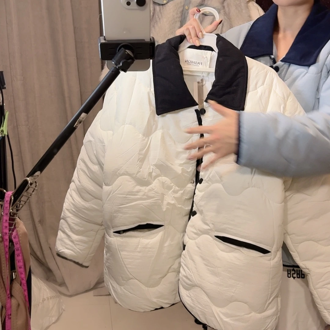 全新无暇白色棉服no退换m