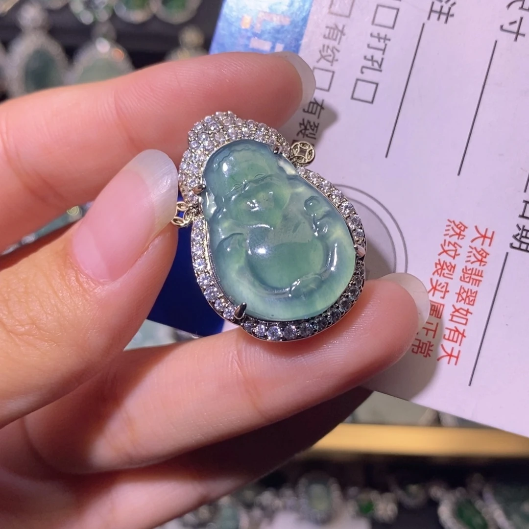 翡翠未镶嵌颈饰天然