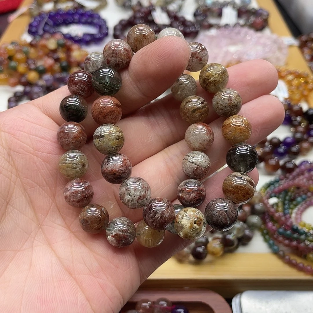 水晶手链未镶嵌多样性发货发一条11mm