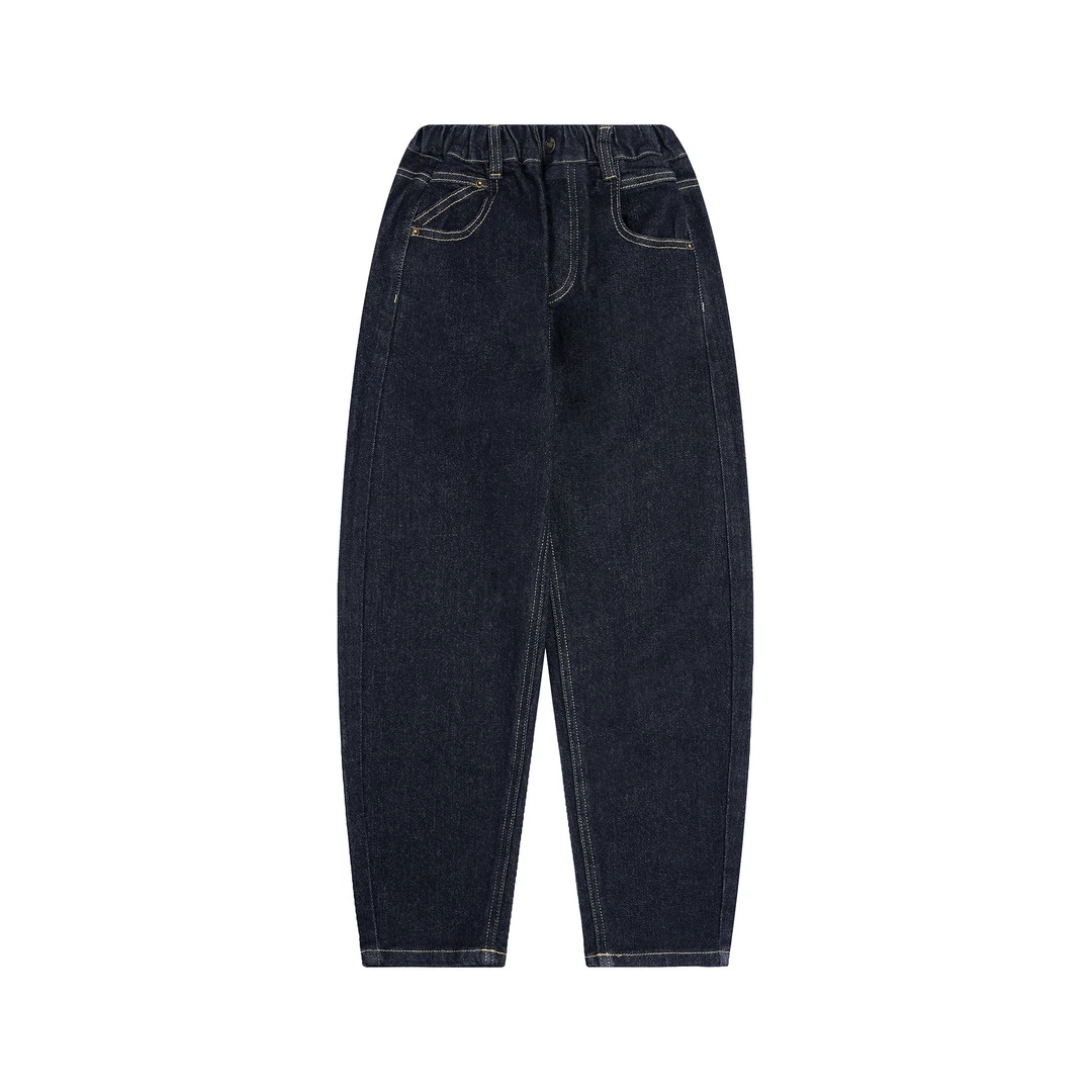 吉米妈【经典牛仔】2025春秋女男童复古美式牛仔裤儿童中大童DK1183