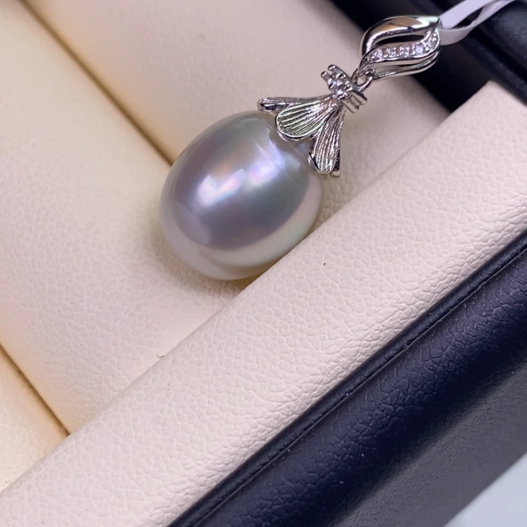 海水珍珠银S925镶嵌颈饰