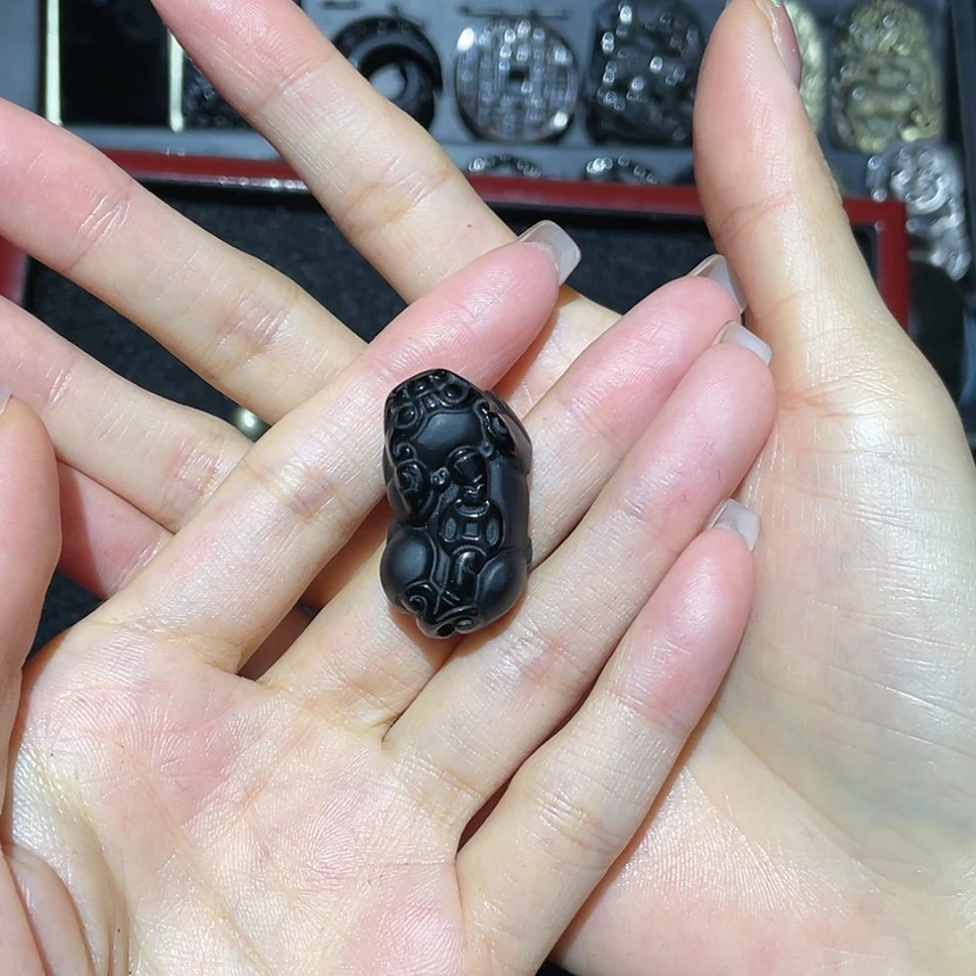 【闪购商品】未镶嵌黑曜岩吊坠(不含链)ℳ***づ