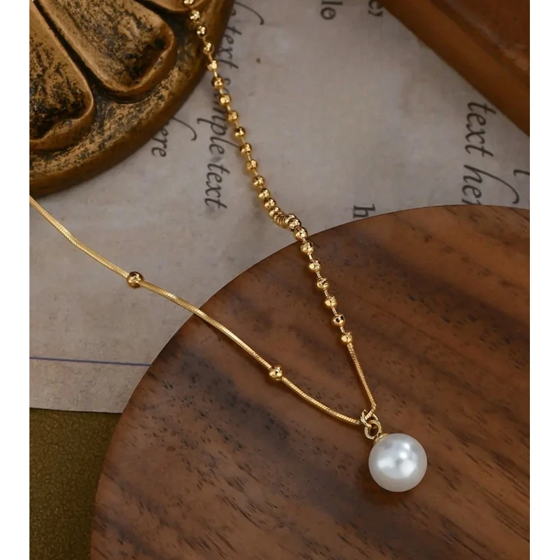 钛钢项链 1118轻奢单珠项链