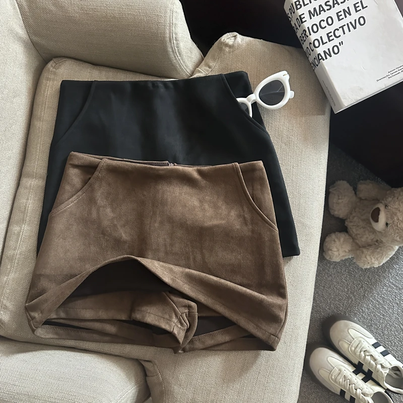 【秋冬新款】韩版复古加厚防走光低腰包臀短裙半身裙女潮时尚美拉德