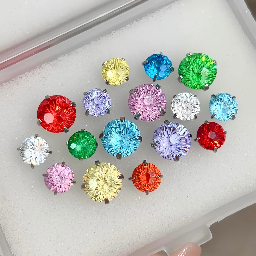 钛钢耳饰 烟花切！RINGRING商店钛钢耳钉耳骨钉爆闪耳蜗钉耳环