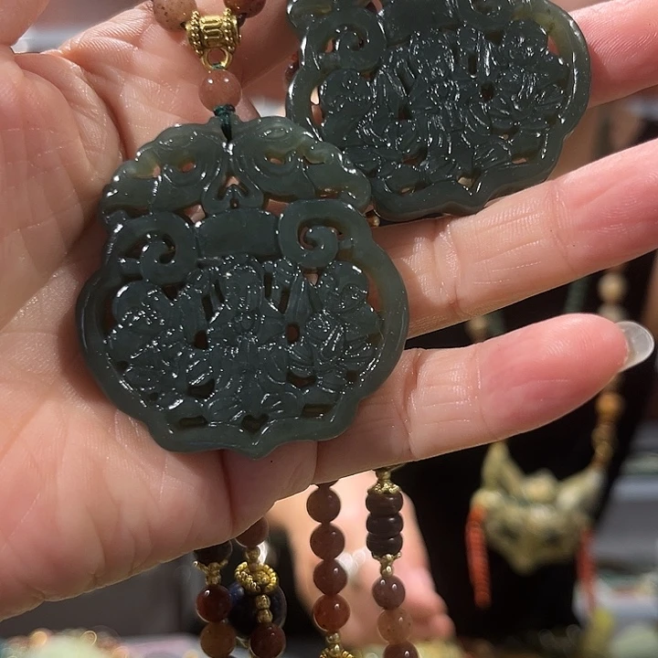 未镶嵌岫玉毛衣链