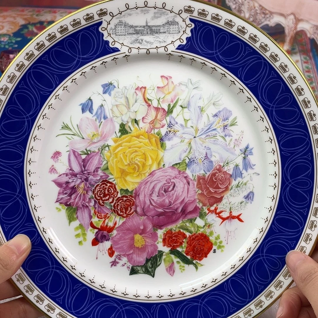 瓷片欧瓷咖啡杯水晶杯摆件