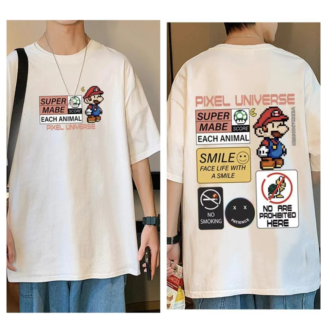 春夏季纯棉圆领短袖t恤男女同款宽松百搭大码半袖背心打底简约T恤