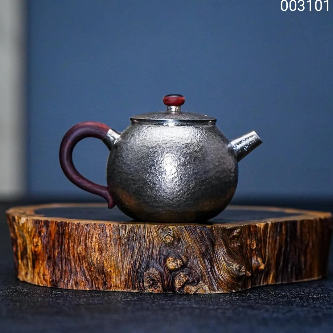 【森田手作】足银999泡茶壶纯手工一张打西施银茶壶家用功夫茶壶