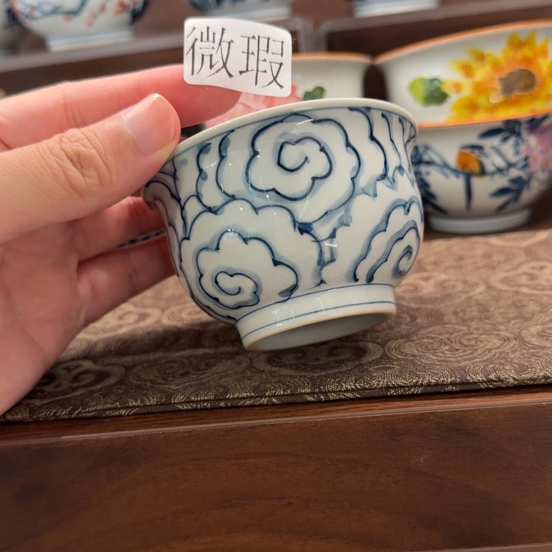 釉下彩纯手绘微瑕